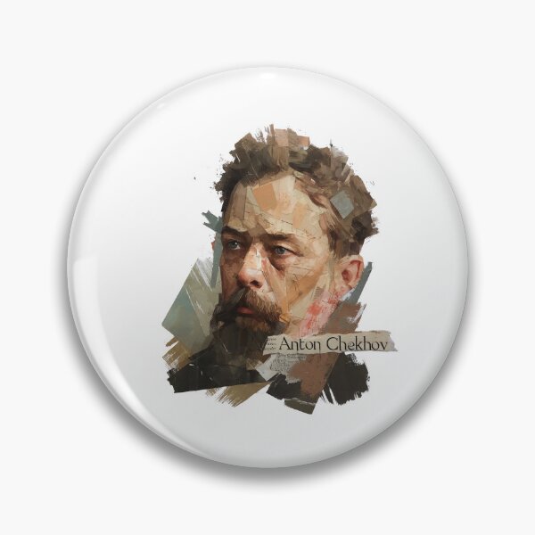 Item preview, Anton Chekhov – Literary Collage Portrait Art Print | Russian Short Story Theatre Poster designed and sold by OzzFrequency.