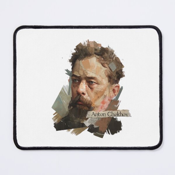 Item preview, Anton Chekhov – Literary Collage Portrait Art Print | Russian Short Story Theatre Poster designed and sold by OzzFrequency.