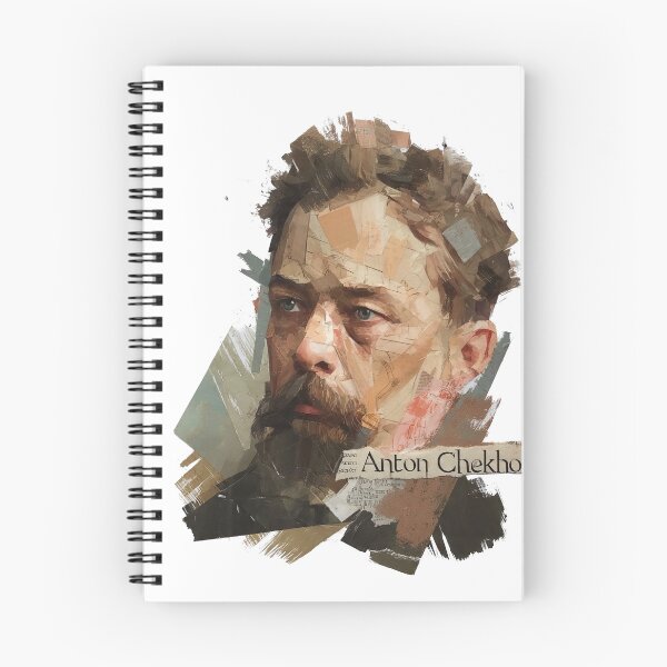 Item preview, Anton Chekhov – Literary Collage Portrait Art Print | Russian Short Story Theatre Poster designed and sold by OzzFrequency.