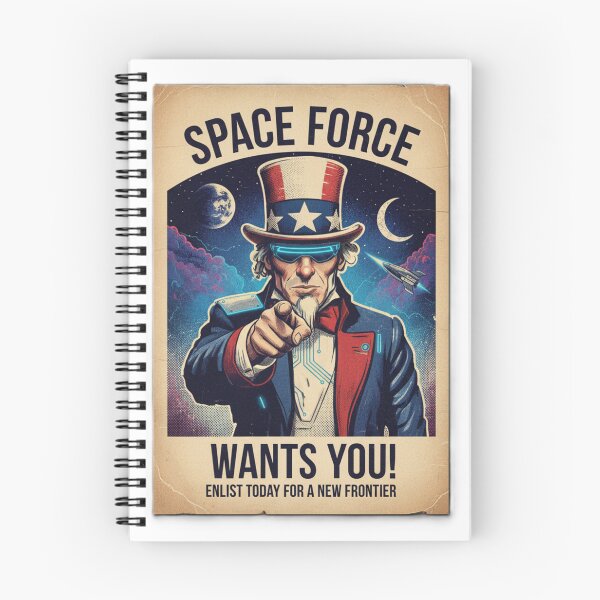 Item preview, Space Force Wants You! Futuristic Uncle Sam Poster designed and sold by NCalNoveltees.