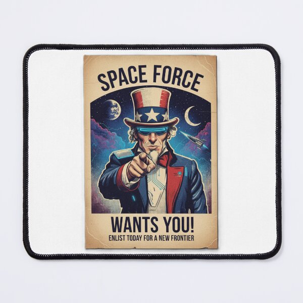 Item preview, Space Force Wants You! Futuristic Uncle Sam Poster designed and sold by NCalNoveltees.