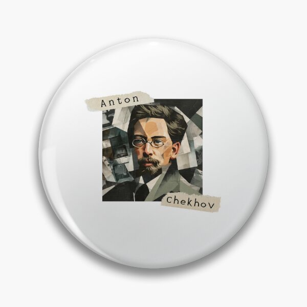 Item preview, Anton Chekhov – Literary Collage Portrait Art Print | Russian Short Story Theatre Poster designed and sold by OzzFrequency.