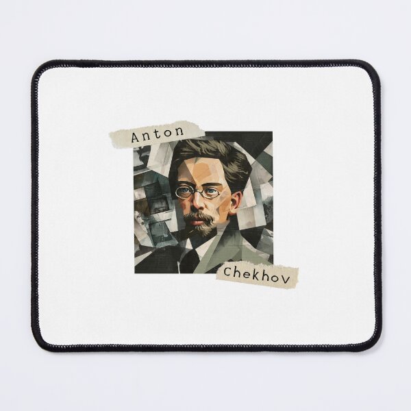 Item preview, Anton Chekhov – Literary Collage Portrait Art Print | Russian Short Story Theatre Poster designed and sold by OzzFrequency.
