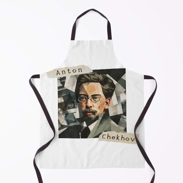 Item preview, Anton Chekhov – Literary Collage Portrait Art Print | Russian Short Story Theatre Poster designed and sold by OzzFrequency.