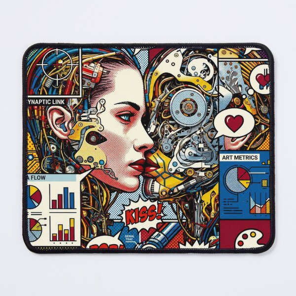 Item preview, Pop art graphic woman portrait robot colorful festival designed and sold by G-M-Designs.