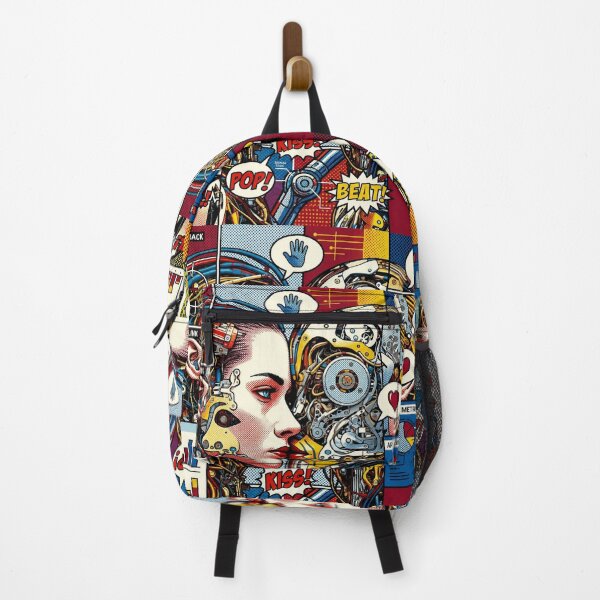 Item preview, Pop art graphic woman portrait robot colorful festival designed and sold by G-M-Designs.