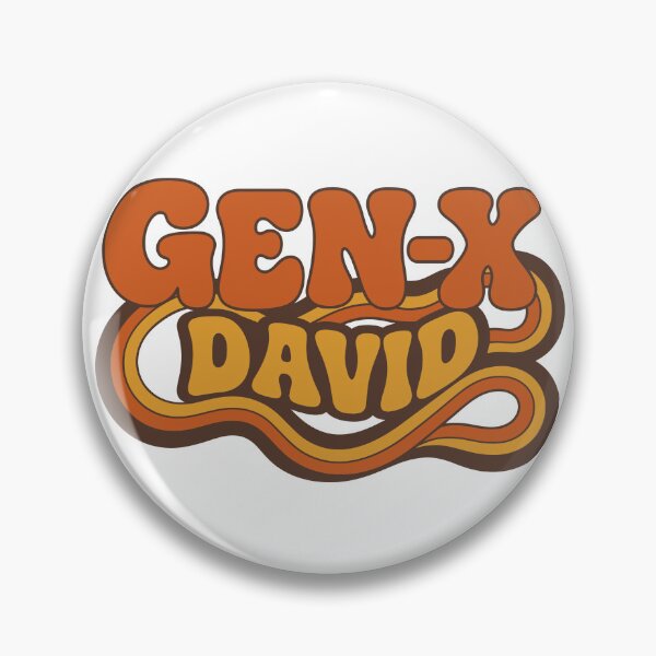 Item preview, Gen X David – Vintage GEN-X Retro Design designed and sold by digital.stickerperso.com.