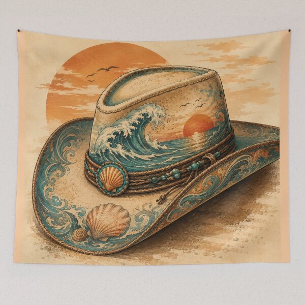 Item preview, Wild & Free — Coastal Cowgirl Sunset Beach Boho Design designed and sold by irfanshikh.