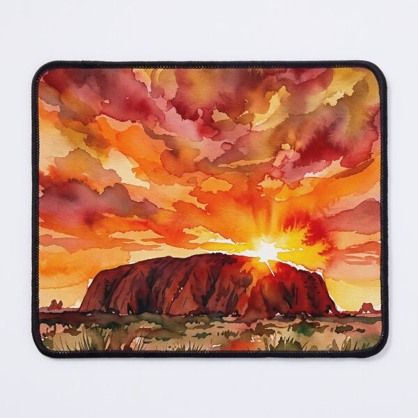 Item preview, Uluru Sunrise Australia — Watercolour Style designed and sold by InkAndLatitude.