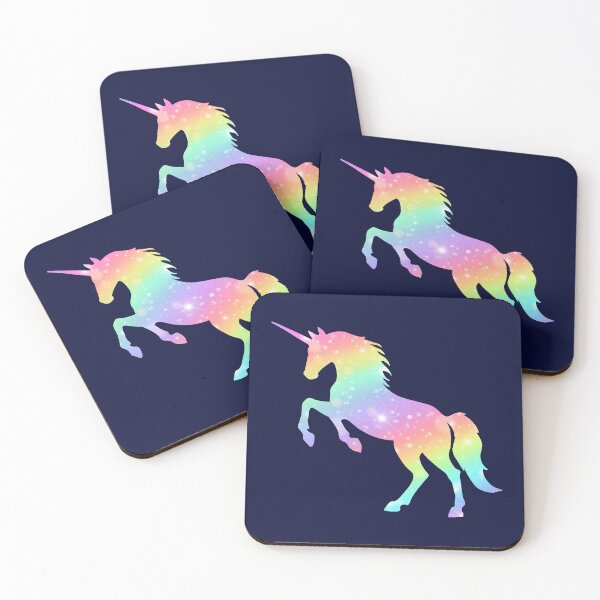 Item preview, Magical Rainbow Galaxy Unicorn - Pastel Starry Night Silhouette designed and sold by SolutionsArt.