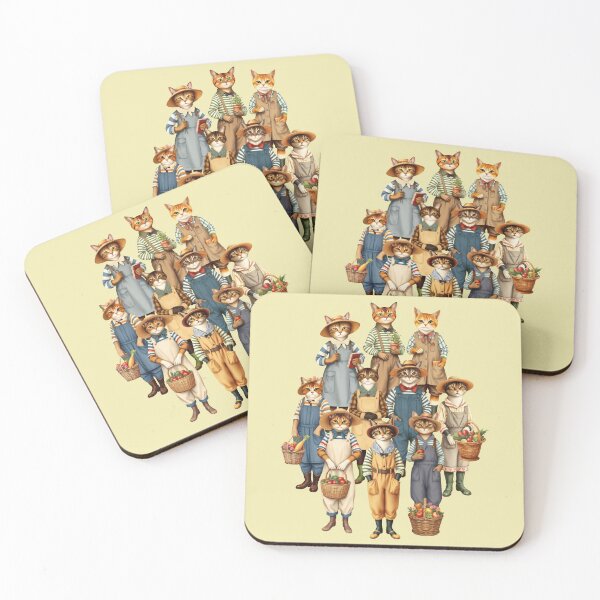Item preview, Anthropomorphic Gardener Cats | Gift for Gardening Lover designed and sold by UnhingedBird.