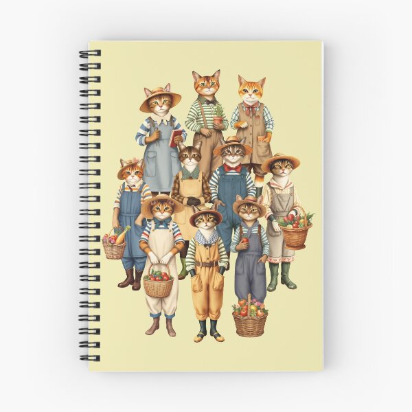 Item preview, Anthropomorphic Gardener Cats | Gift for Gardening Lover designed and sold by UnhingedBird.