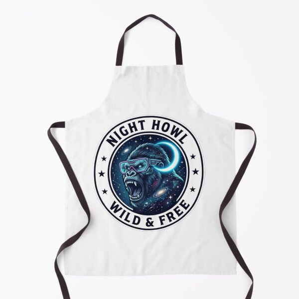 Item preview, Night Howl Wild and Free Moon Gorilla Space Emblem designed and sold by JeevanStickers.
