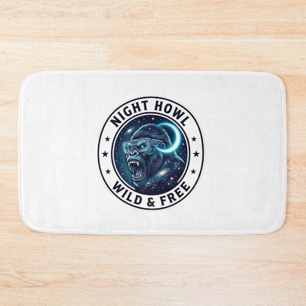 Item preview, Night Howl Wild and Free Moon Gorilla Space Emblem designed and sold by JeevanStickers.