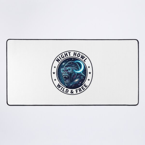 Item preview, Night Howl Wild and Free Moon Gorilla Space Emblem designed and sold by JeevanStickers.