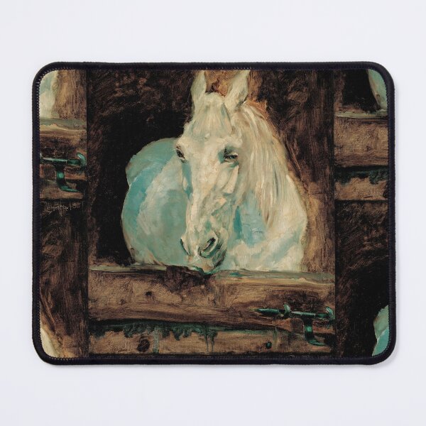 Item preview, White Horse Gazelle by Henri de Toulouse-Lautrec | Vintage Post-Impressionist Horse Wall Art Print designed and sold by artofuniverse.