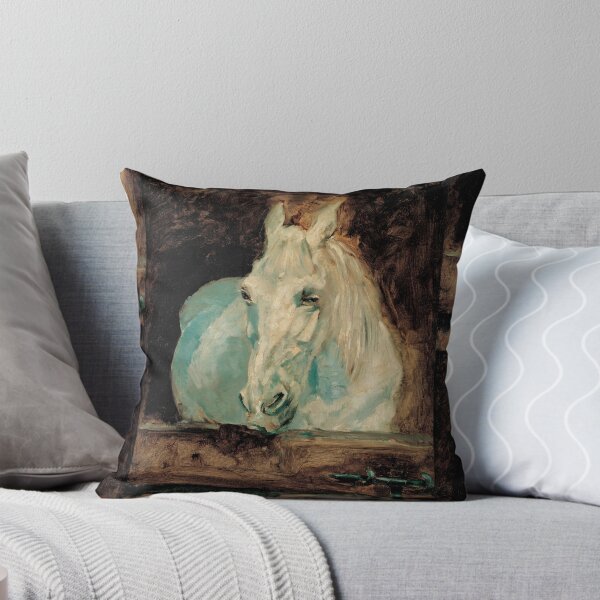 Item preview, White Horse Gazelle by Henri de Toulouse-Lautrec | Vintage Post-Impressionist Horse Wall Art Print designed and sold by artofuniverse.