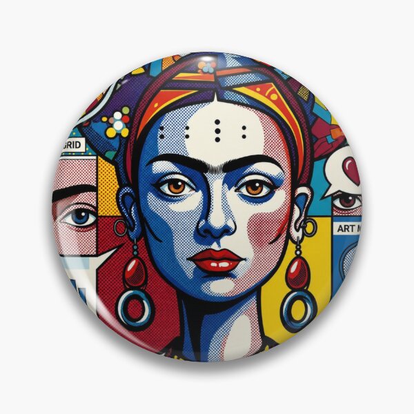 Item preview, Pop Art Graphic Woman Portrait Frida Kahlo Colorful Festival designed and sold by G-M-Designs.
