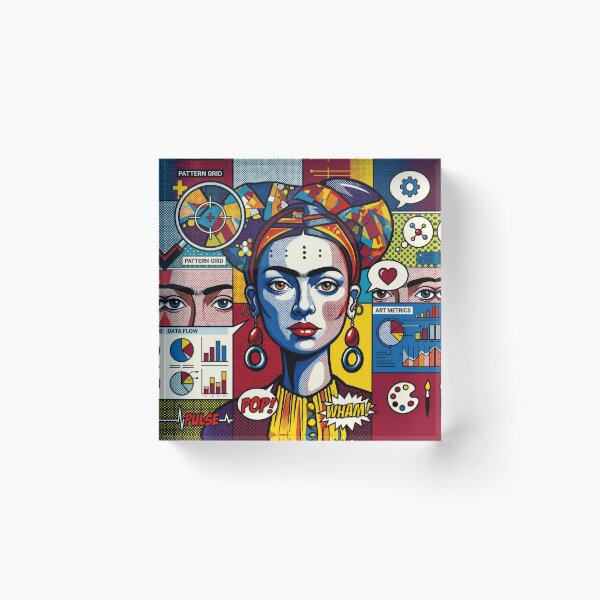 Item preview, Pop Art Graphic Woman Portrait Frida Kahlo Colorful Festival designed and sold by G-M-Designs.