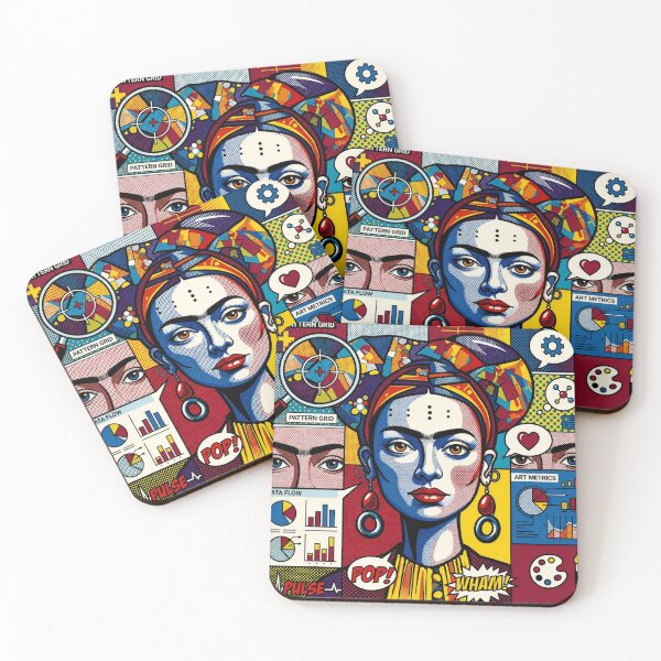 Item preview, Pop Art Graphic Woman Portrait Frida Kahlo Colorful Festival designed and sold by G-M-Designs.