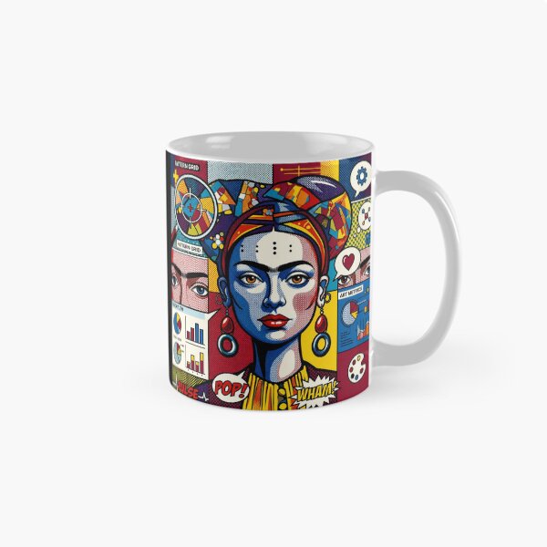 Item preview, Pop Art Graphic Woman Portrait Frida Kahlo Colorful Festival designed and sold by G-M-Designs.