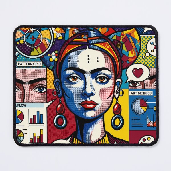 Item preview, Pop Art Graphic Woman Portrait Frida Kahlo Colorful Festival designed and sold by G-M-Designs.