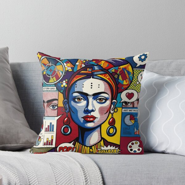 Item preview, Pop Art Graphic Woman Portrait Frida Kahlo Colorful Festival designed and sold by G-M-Designs.