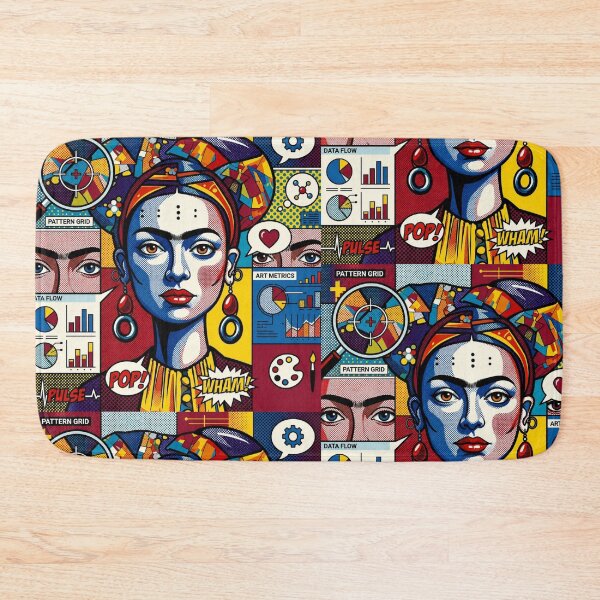 Item preview, Pop Art Graphic Woman Portrait Frida Kahlo Colorful Festival designed and sold by G-M-Designs.