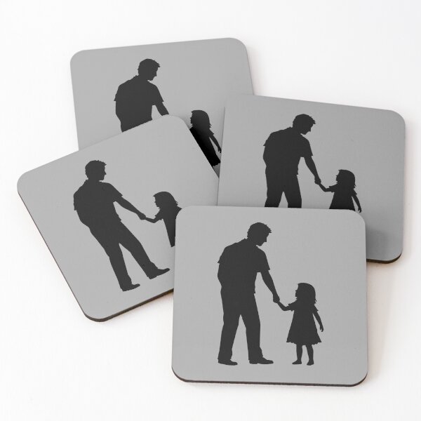 Item preview, Parent Child Silhouette Walking Together Family Love designed and sold by shirt-o-mat.