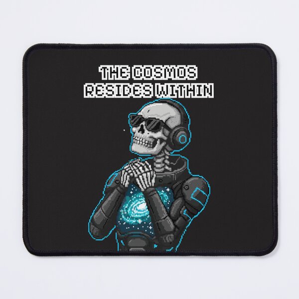 Item preview, Cyberpunk Pixel Art Robot Skeleton Galaxy "Cosmos Resides Within" designed and sold by Cipher & Soul.