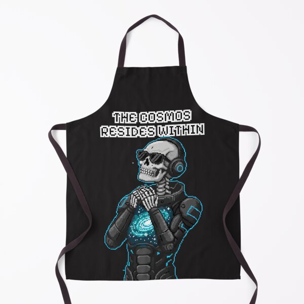 Item preview, Cyberpunk Pixel Art Robot Skeleton Galaxy "Cosmos Resides Within" designed and sold by Cipher & Soul.