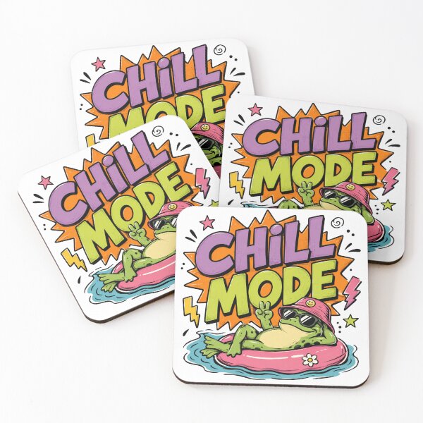 Item preview, Chill Mode Funny Aesthetic Frog Sticker and Apparel designed and sold by PeplumiArt.