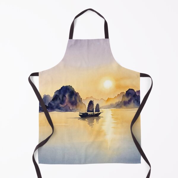 Item preview, Ha Long Bay Sunset — Watercolour Style designed and sold by InkAndLatitude.