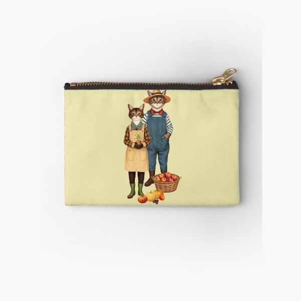 Item preview, Anthropomorphic Cat Gardener Duo | Gift for Gardening Lover designed and sold by UnhingedBird.
