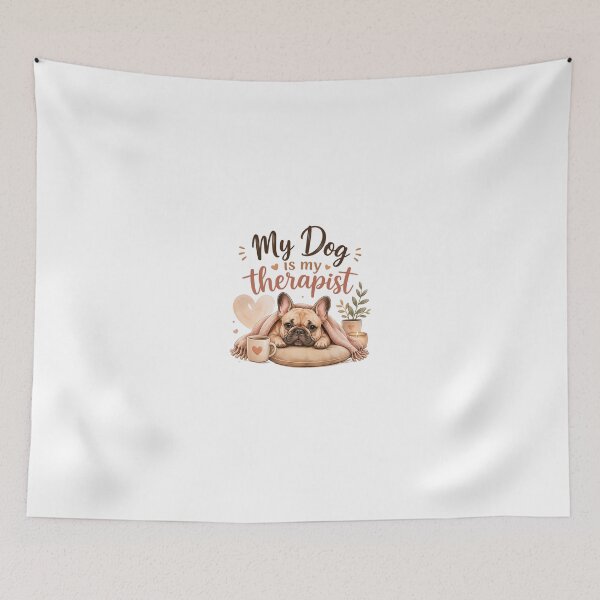 Item preview, My Dog Is My Therapist – Cute French Bulldog Lover Design designed and sold by Newthingzy.