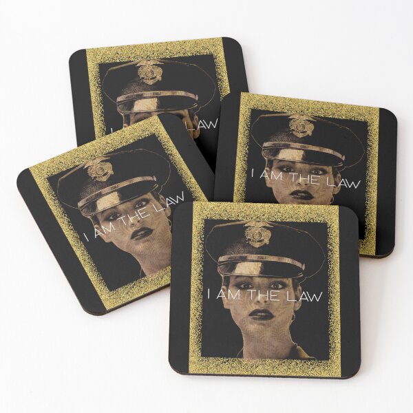 Item preview, Female cop gold print designed and sold by DerekDoll.