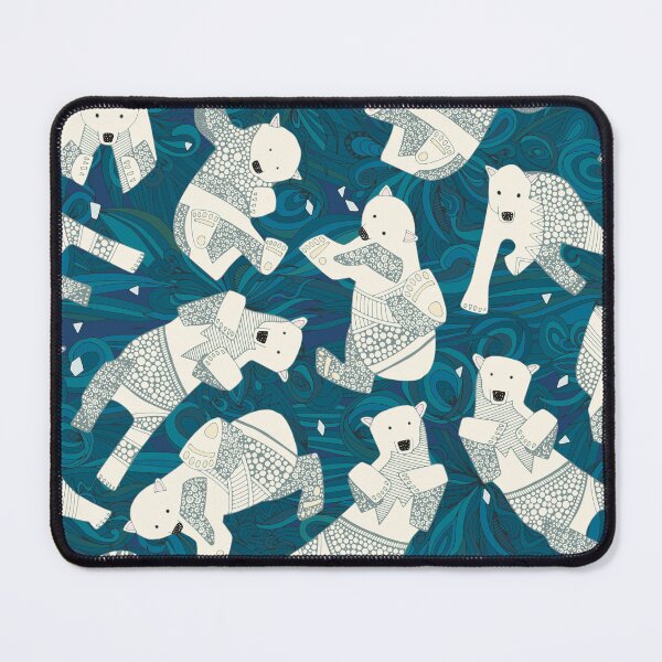 Item preview, arctic polar bears blue designed and sold by scrummy.