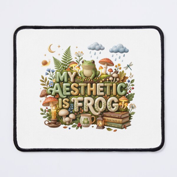 Item preview, My Aesthetic Is Frog Cottagecore Mood Board Art designed and sold by pradeepvisuals.