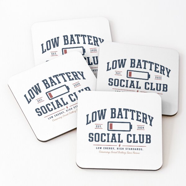 Item preview, Low Battery Social Club – Funny Introvert Low Energy Design designed and sold by MartBook.