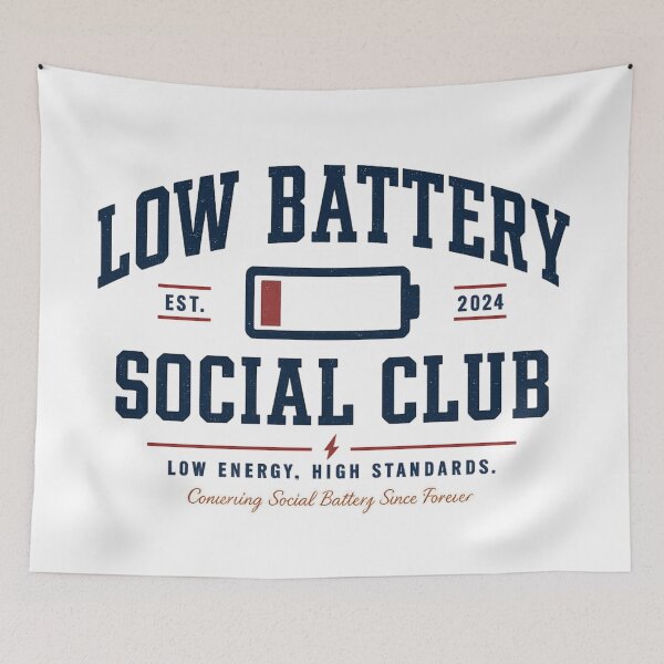Item preview, Low Battery Social Club – Funny Introvert Low Energy Design designed and sold by MartBook.