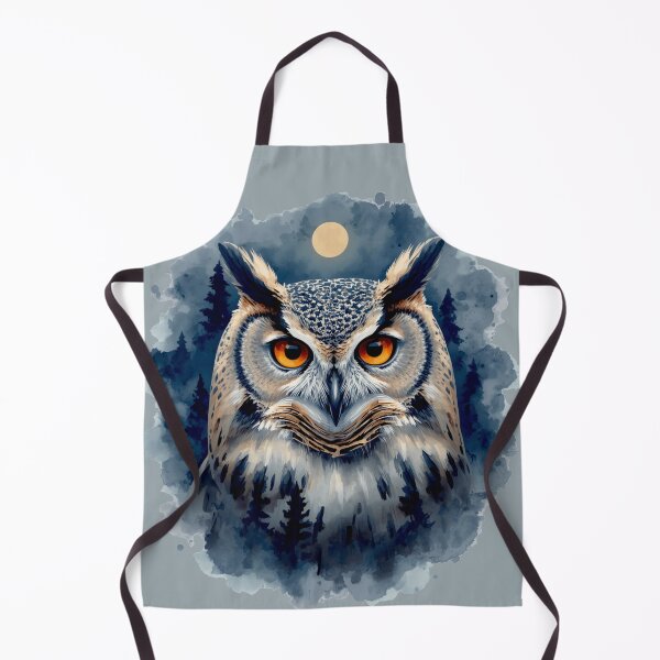 Item preview, Mystical Owl Watercolor Art | Dark Forest Moon Owl | Celestial Night Bird Gothic Design designed and sold by Biedroneczka.