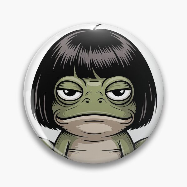 Artikelvorschau, Lustiger Frosch mit Bobfrisur entworfen und verkauft von J-Style-Design.
