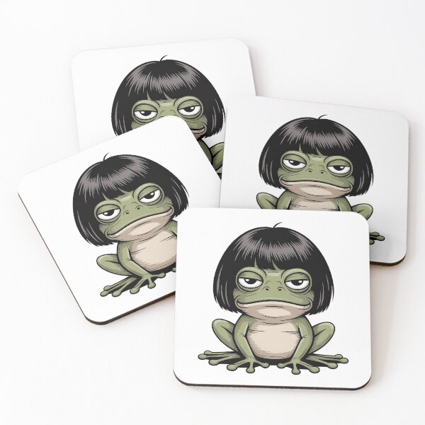 Artikelvorschau, Lustiger Frosch mit Bobfrisur entworfen und verkauft von J-Style-Design.