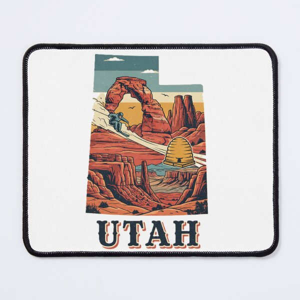 Item preview, Utah Retro State Pride Skiing & Arches National Park Design designed and sold by NCalNoveltees.
