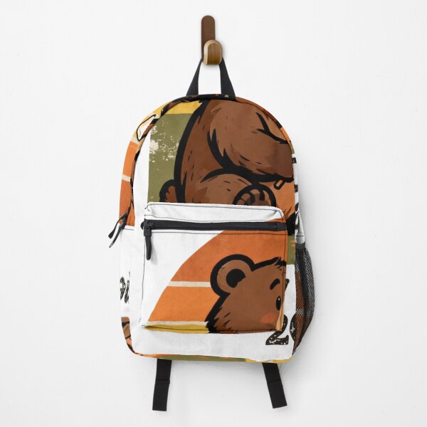 Item preview, Vintage Happy Camper 2026 Retro Bear Campfire designed and sold by Bold Border Studio..