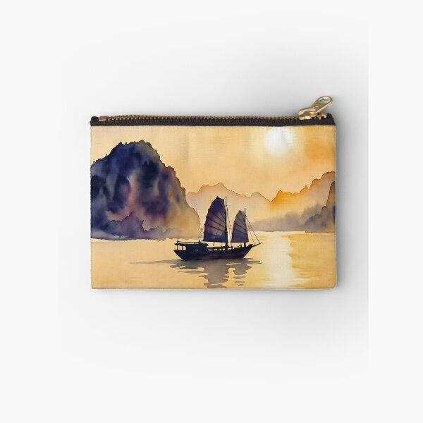 Item preview, Ha Long Bay Sunset — Watercolour Style Portrait designed and sold by InkAndLatitude.