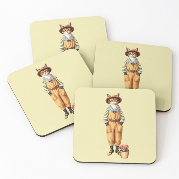 Item preview, Anthropomorphic Cat Gardener | Gift for Gardening Lover designed and sold by UnhingedBird.