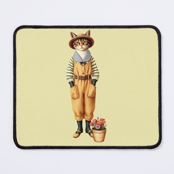 Item preview, Anthropomorphic Cat Gardener | Gift for Gardening Lover designed and sold by UnhingedBird.
