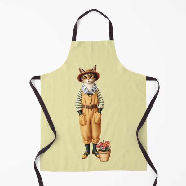 Item preview, Anthropomorphic Cat Gardener | Gift for Gardening Lover designed and sold by UnhingedBird.