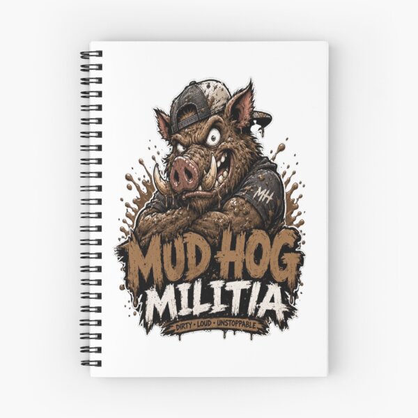 Item preview, Mud Hog Militia Streetwear Mascot designed and sold by ELVIN DESIGNS.